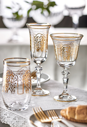 Meşrubat Bardağı 6 Parça Florance Altın - Thumbnail