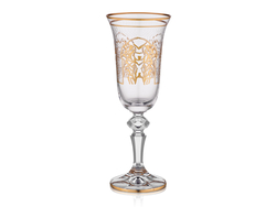 Şampanya Kadehi 6 Parça Florance Altın - Thumbnail